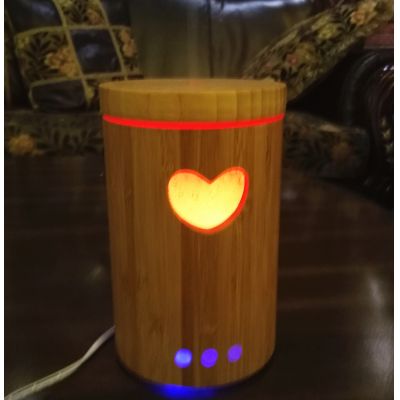 160ml bamboo aroma diffuser essential oil diffuser aroma humidifier sent mist maker with 7 colors LED light
