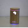 Cutout butterfly real bamboo aroma diffuser essential oil humidifier with rainbow Led light