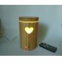 2017 new remote real bamboo diffuser essential oil diffuser ultrasonic humidifer with LED light