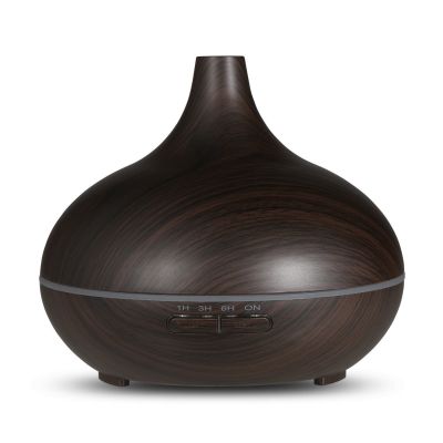 300ml woodgrain aroma diffuser essential oil humidifier tabletop mist maker with LED night light
