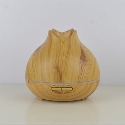 400ml rose shape wood grain aroma diffuser oil humidifier air purifier fogger with led light