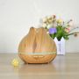 400ml rose shape wood grain aroma diffuser oil humidifier air purifier fogger with led light