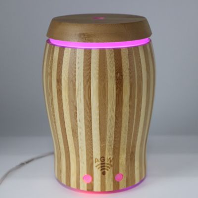 160ml irregular unique zebra bamboo diffuser app control SPA aromatherapy humidifier compatible with Alexa Google Home