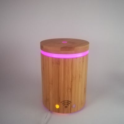 320ml wifi app wild bamboo aroma diffuser top lock ultrasonic humidifier Yoga SPA mist fogger with RGB light