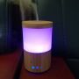 160ml glass bamboo aroma diffuser ultrasonic fragrance humidifier mist maker with RGB led night light
