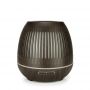 400ml cutout ribbed woodgrain essential oil diffuser aromatherapy humidifier with RGB night light